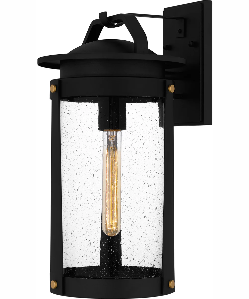 Clifton Large 1-light Outdoor Wall Light Coastal Armour Aluminum Earth Black
