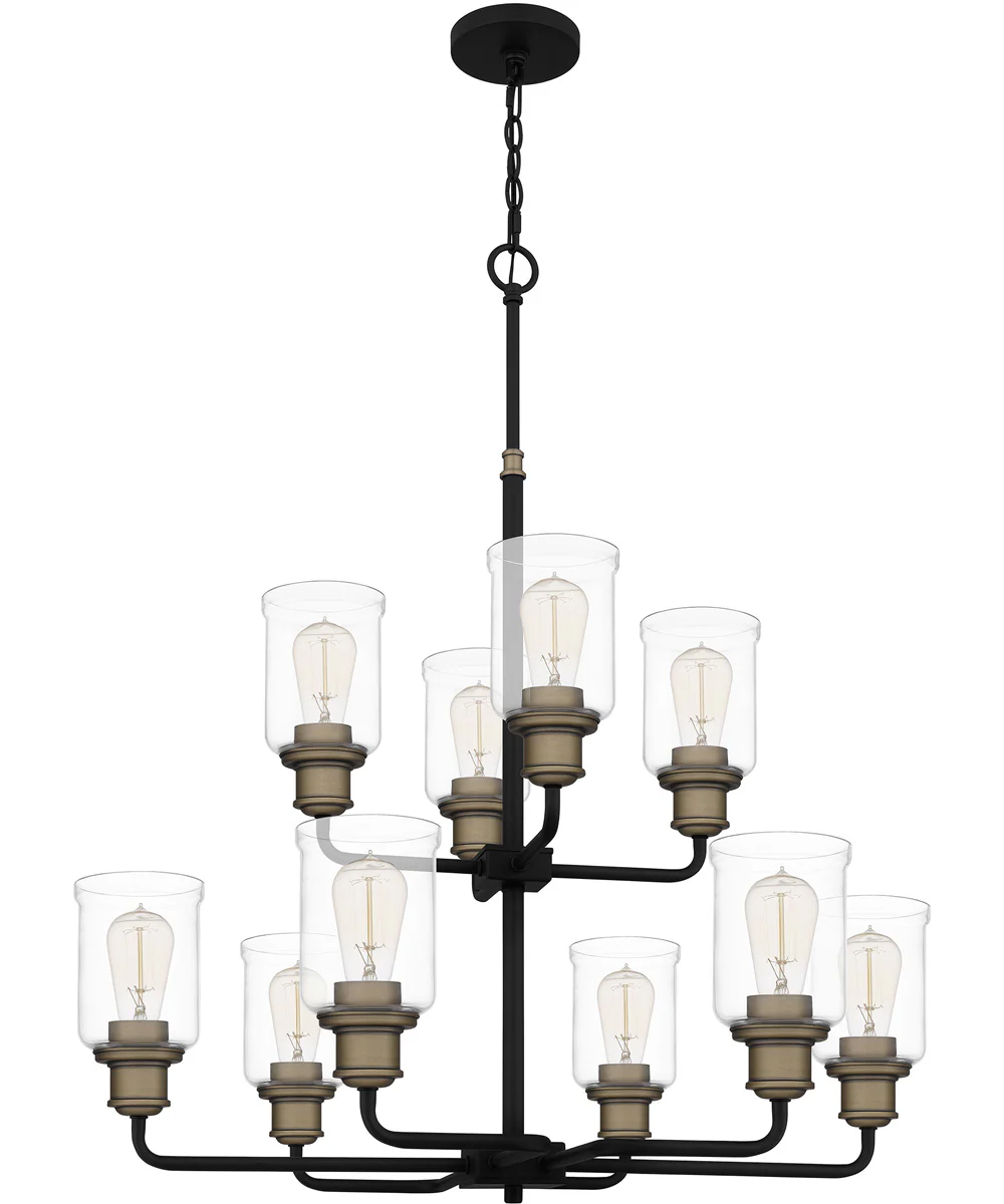 Cox 10-light Chandelier Matte Black - Image 3