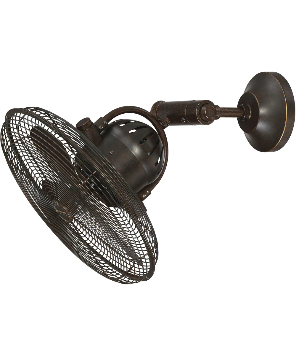 14" Bellows IV Wall Fan (Blades Included) Aged Bronze Textured