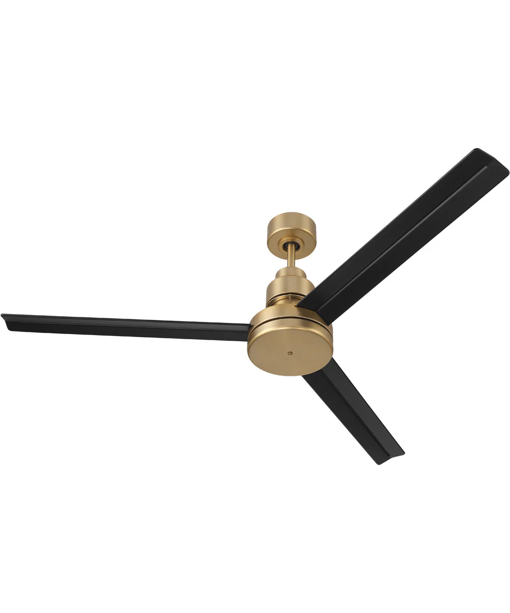 Mondo 54" Ceiling Fan (Blades Included) Satin Brass/Flat Black - Image 10
