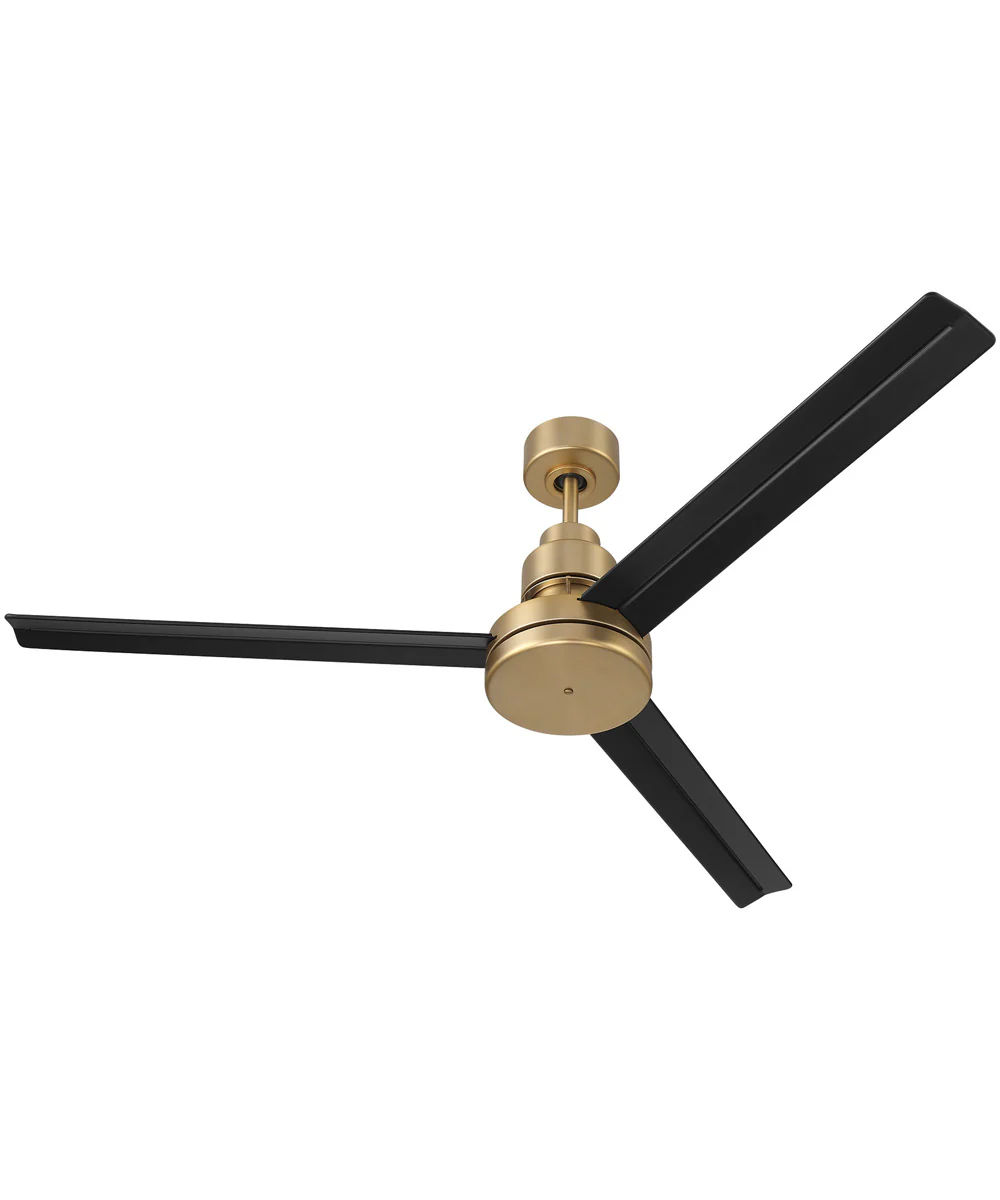 Mondo 54" Ceiling Fan (Blades Included) Satin Brass/Flat Black - Image 2
