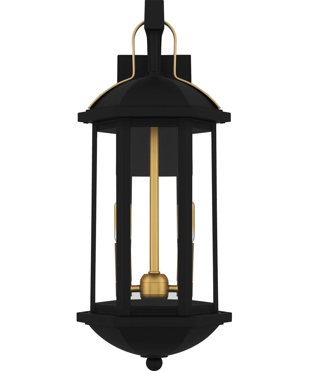 Crestfield Medium 2-light Outdoor Wall Light Coastal Armour Aluminum Matte Black - Image 3