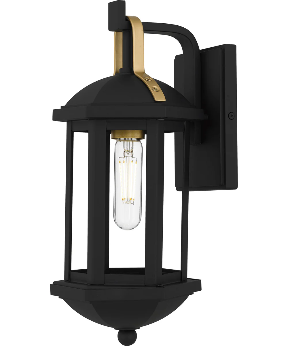 Crestfield Small 1-light Outdoor Wall Light Coastal Armour Aluminum Matte Black