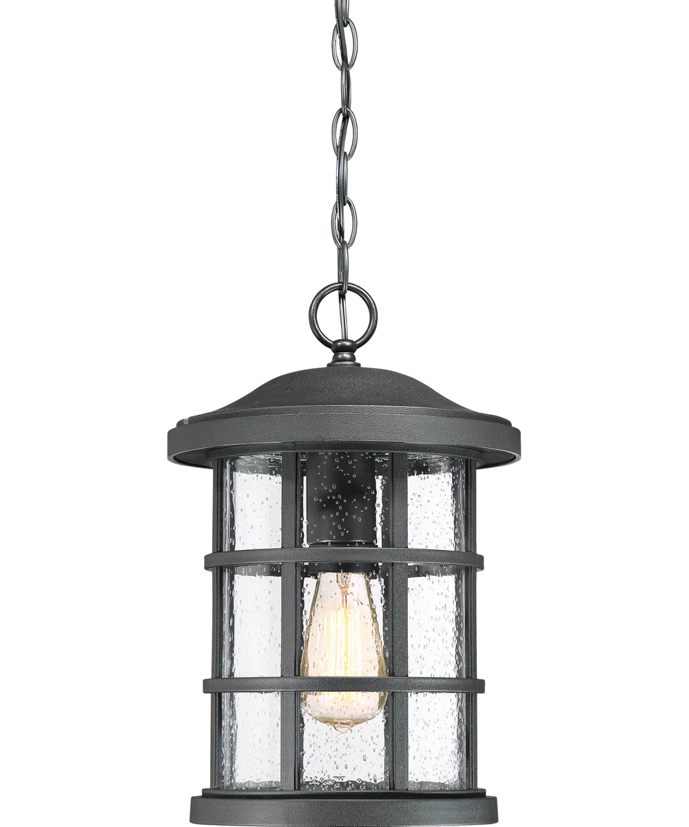Crusade Large 1-light Outdoor Pendant Light Coastal Armour Earth Black - Image 2
