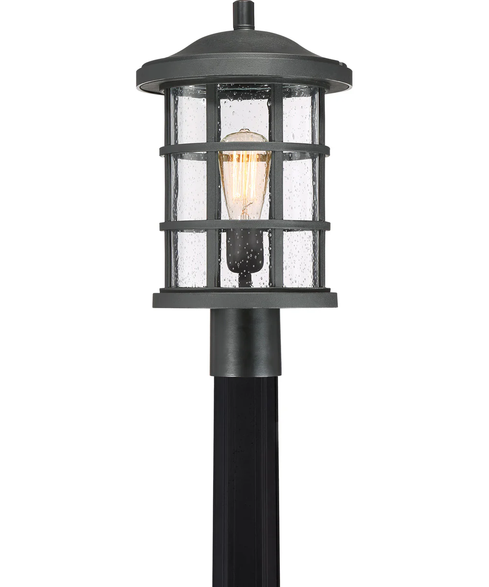 Crusade Large 1-light Outdoor Post Light Coastal Armour Earth Black