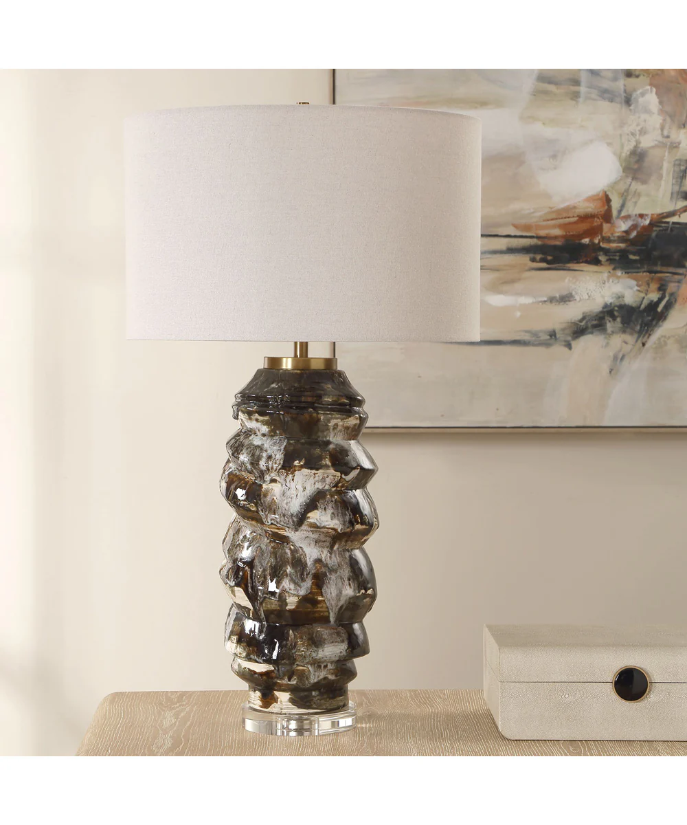 Cuoco Mottled Brown Table Lamp - Image 3