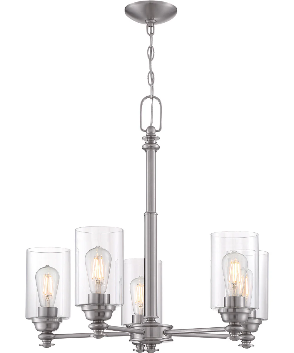 Dardyn 5-Light Chandelier Brushed Polished Nickel - Image 2
