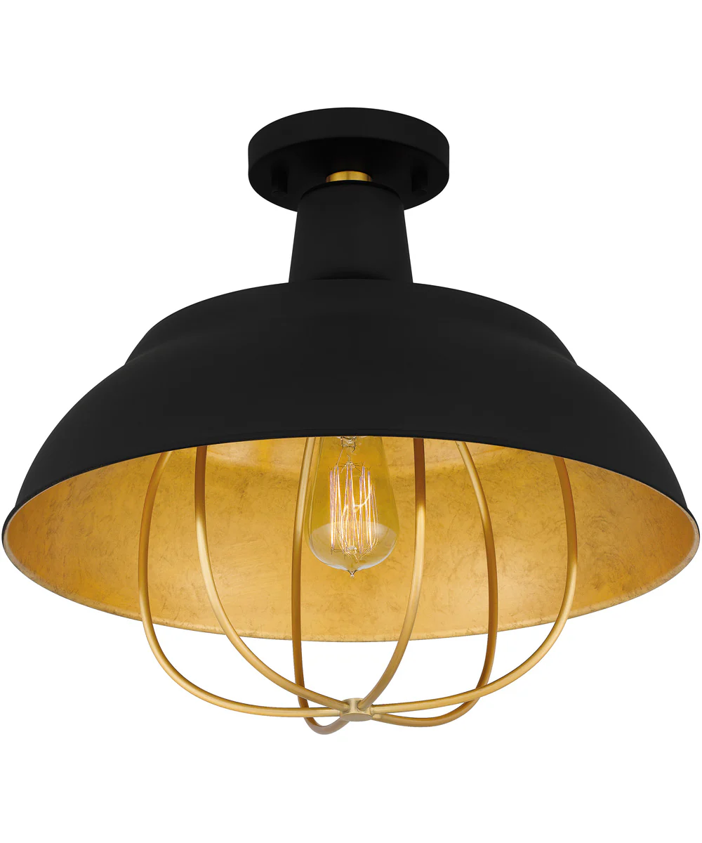 Darmody 1-light Semi Flush Mount Matte Black - Image 5