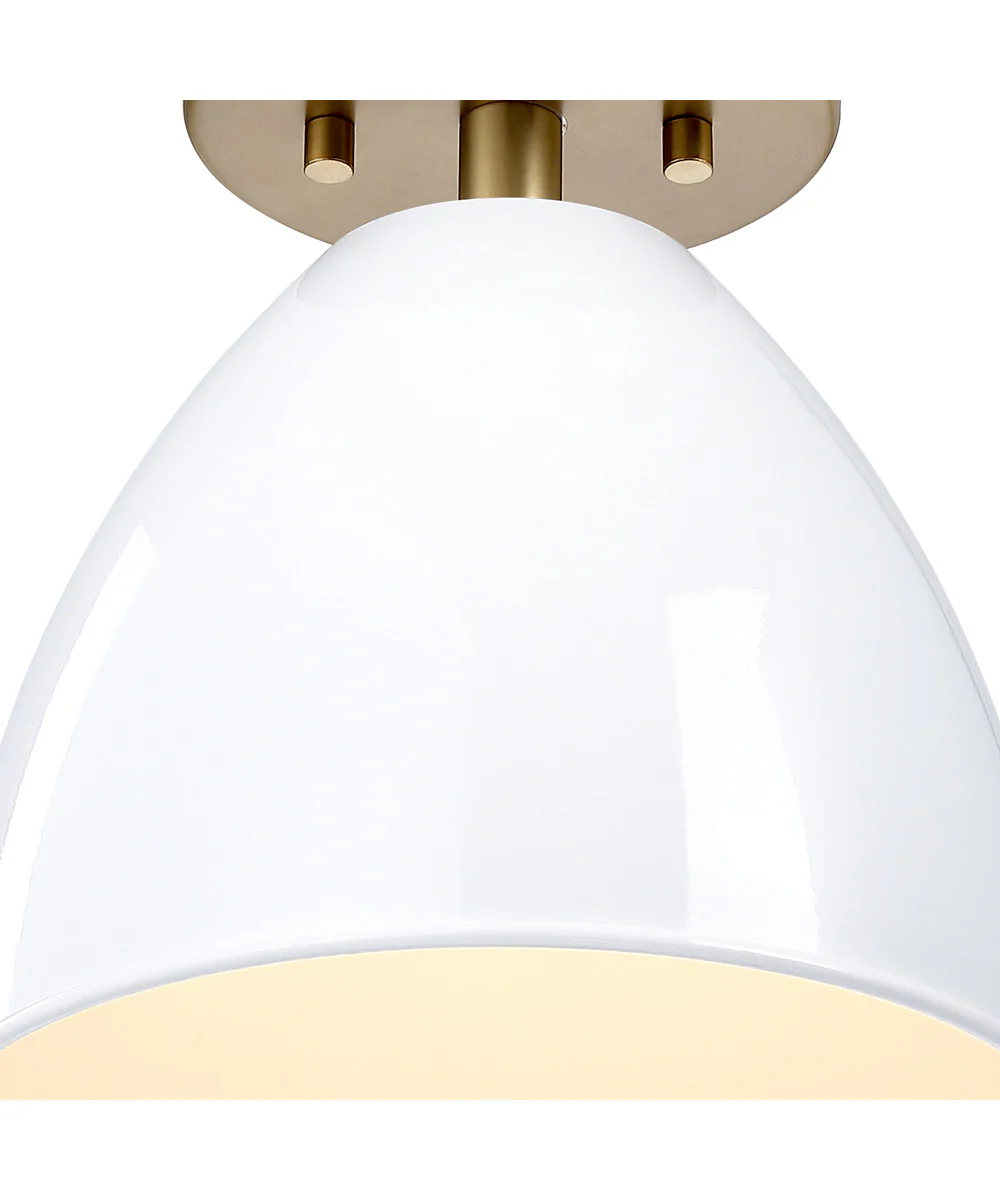 Biba 1 Light Semi Flush Brushed Gold - Image 4