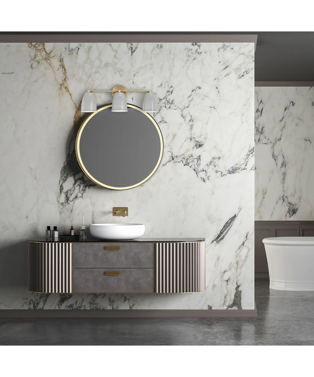 Biba 3 Light Vanity Brushed Gold - Image 3