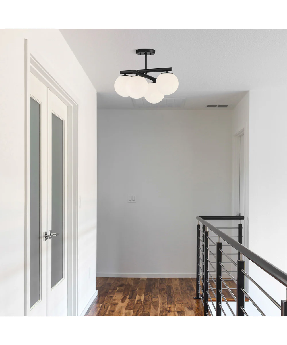 Crown Heights 4 Light Semi Flush Matte Black - Image 2