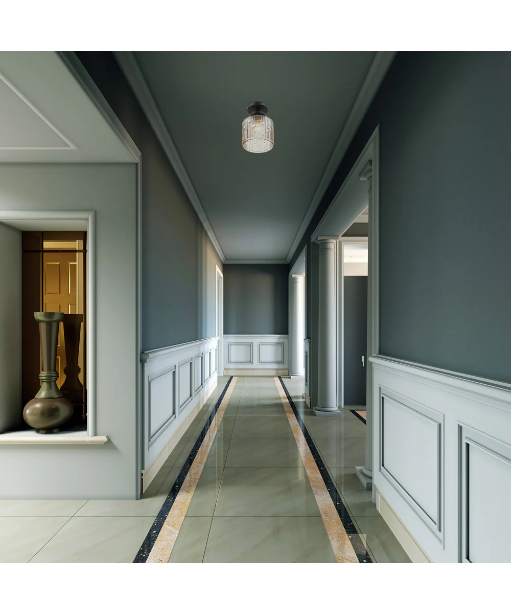 Ele 1 Light Semi Flush Matte Black - Image 2