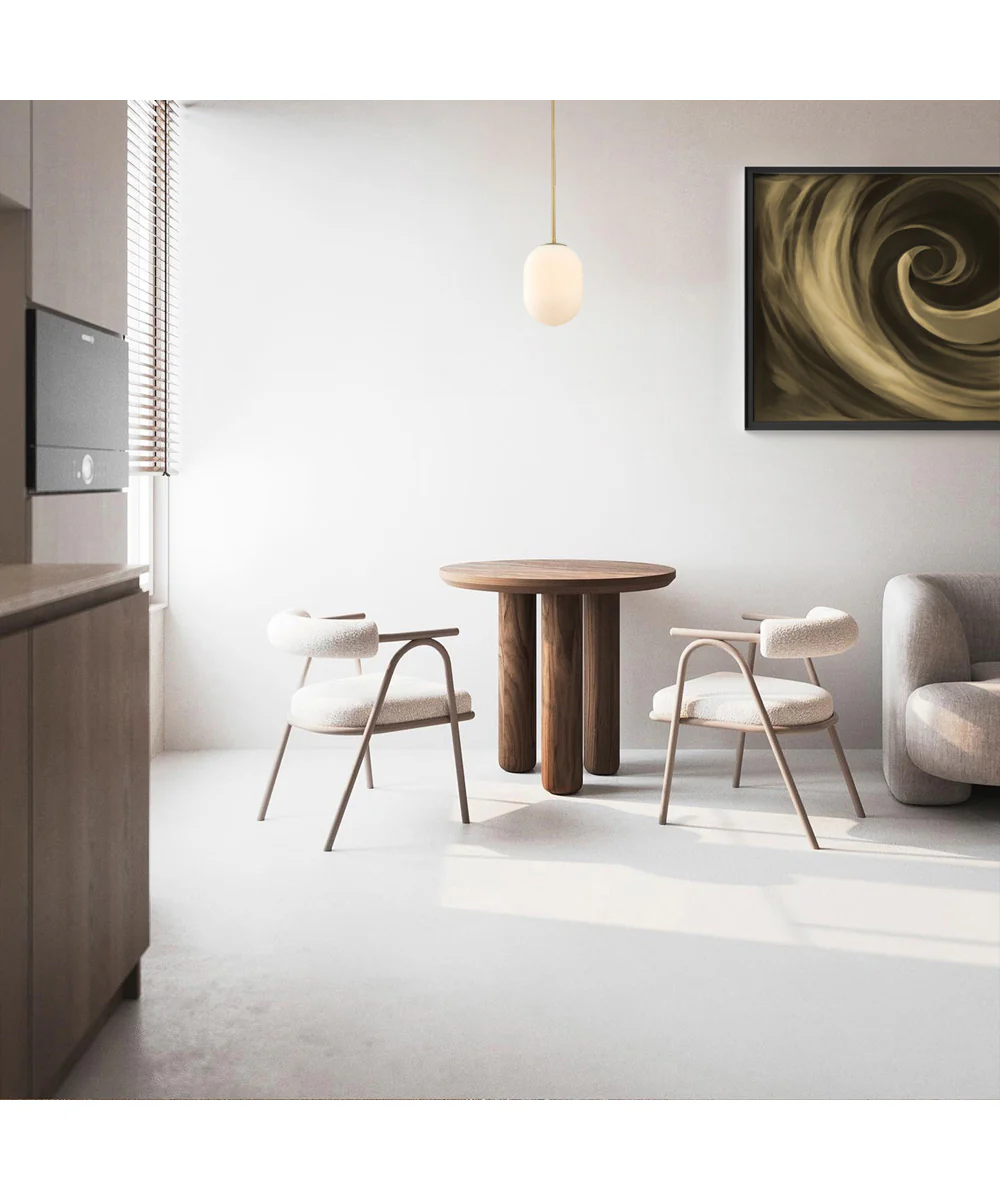 Noor 1 Light Pendant Brushed Gold - Image 2
