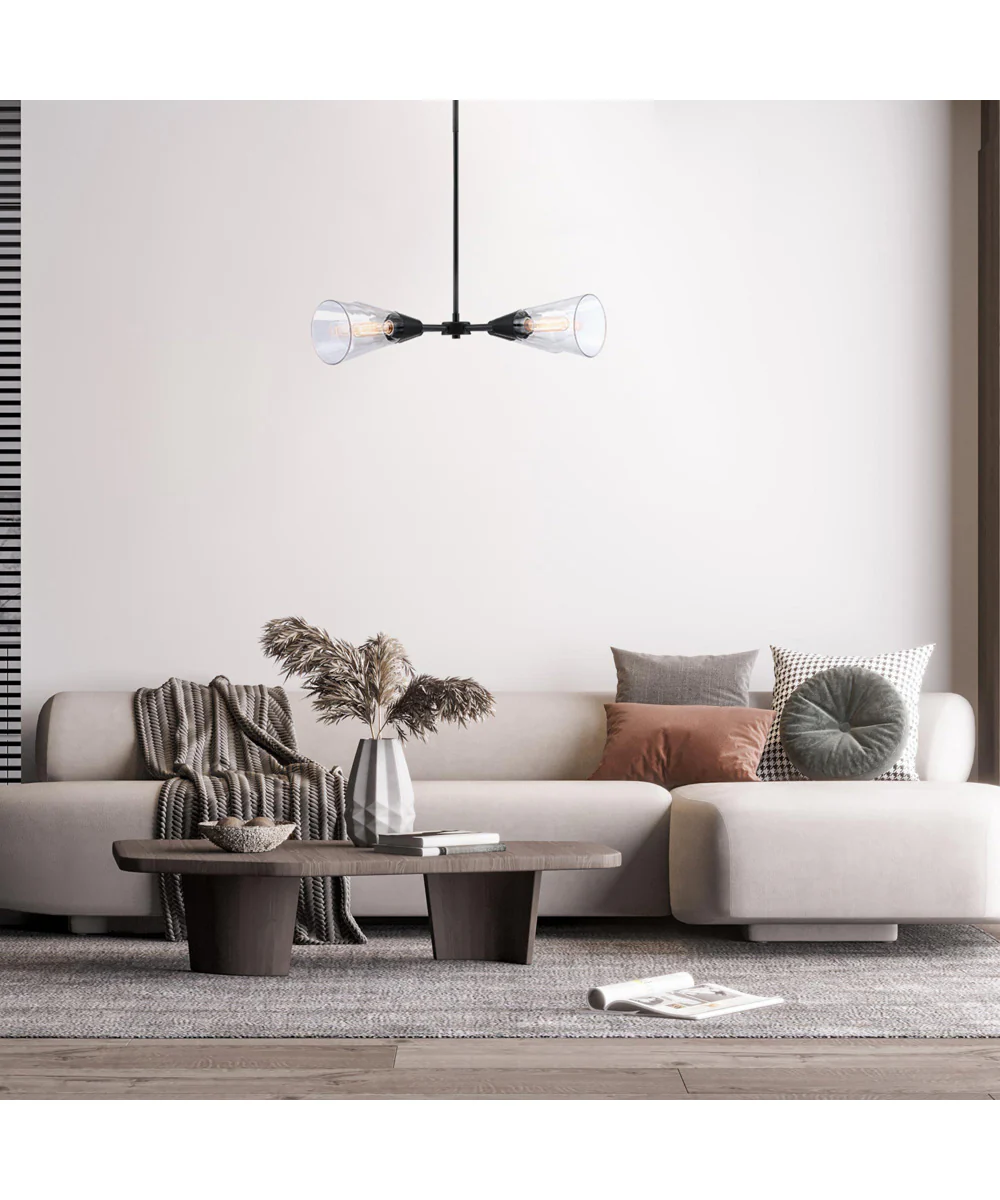 Norro 4 Light Chandelier Matte Black - Image 3
