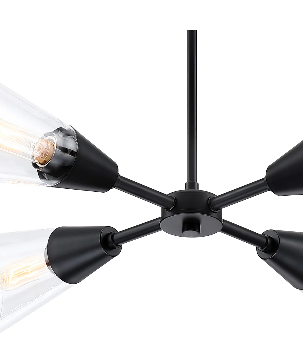 Norro 4 Light Chandelier Matte Black - Image 4