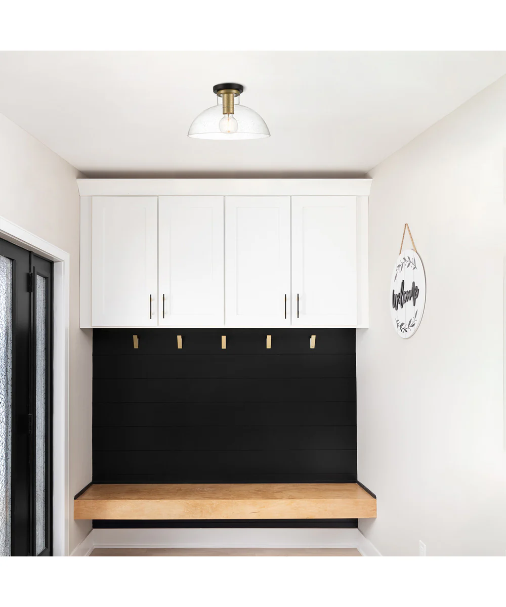 Nova 1 Light Semi Flush  Matte Black - Image 2