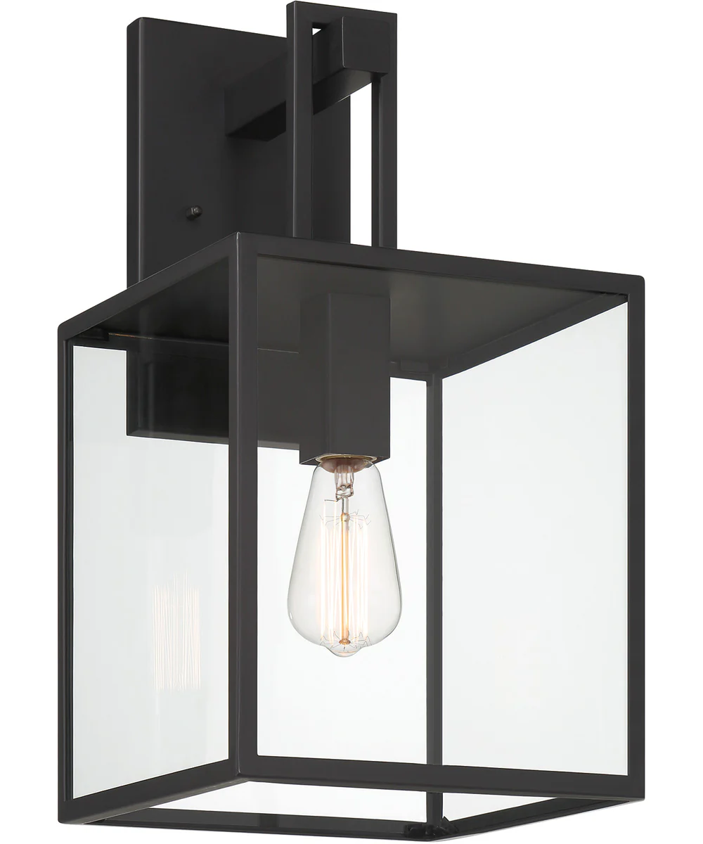 Preston 1 Light Wall Lantern Matte Black