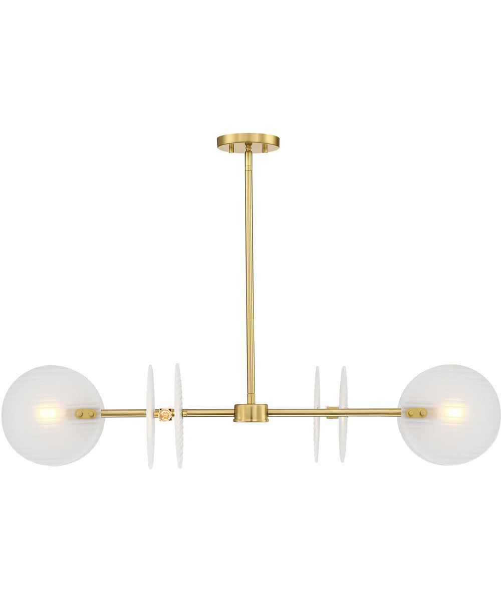 Sky Fall 4 light Island Pendant Brushed Gold