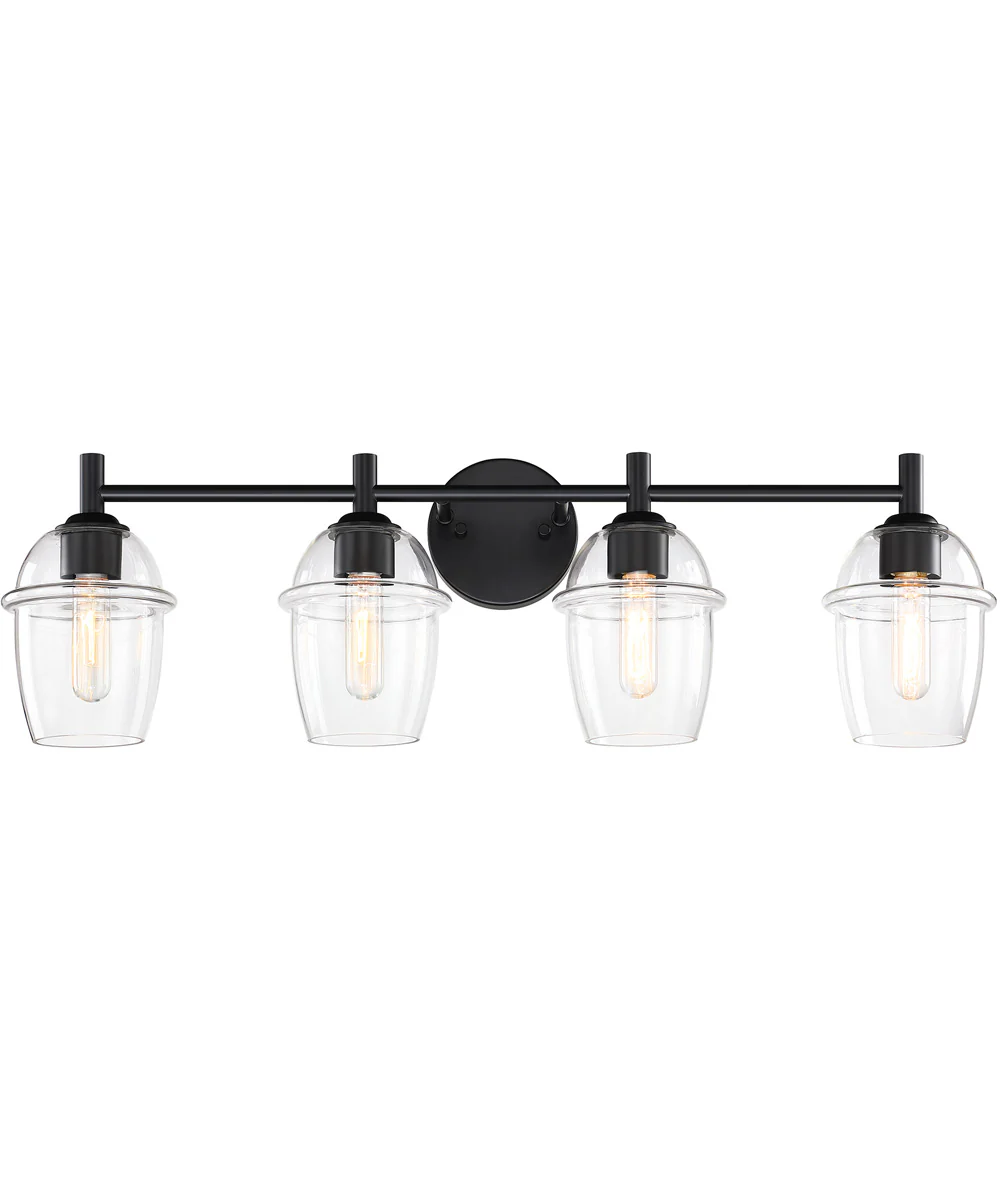 Summer Jazz 4 Light Vanity Matte Black