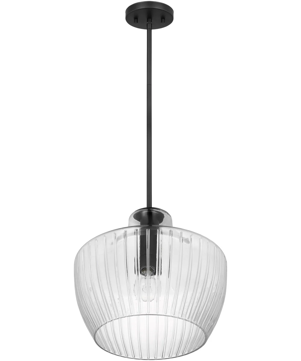 Destin 1-Light Pendant Black / Silver Accents - Image 2