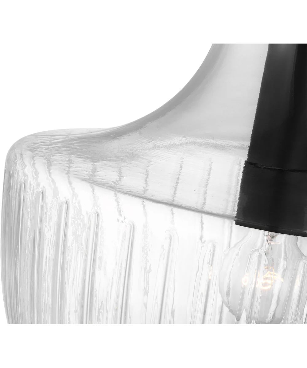 Destin 1-Light Pendant Black / Silver Accents - Image 4