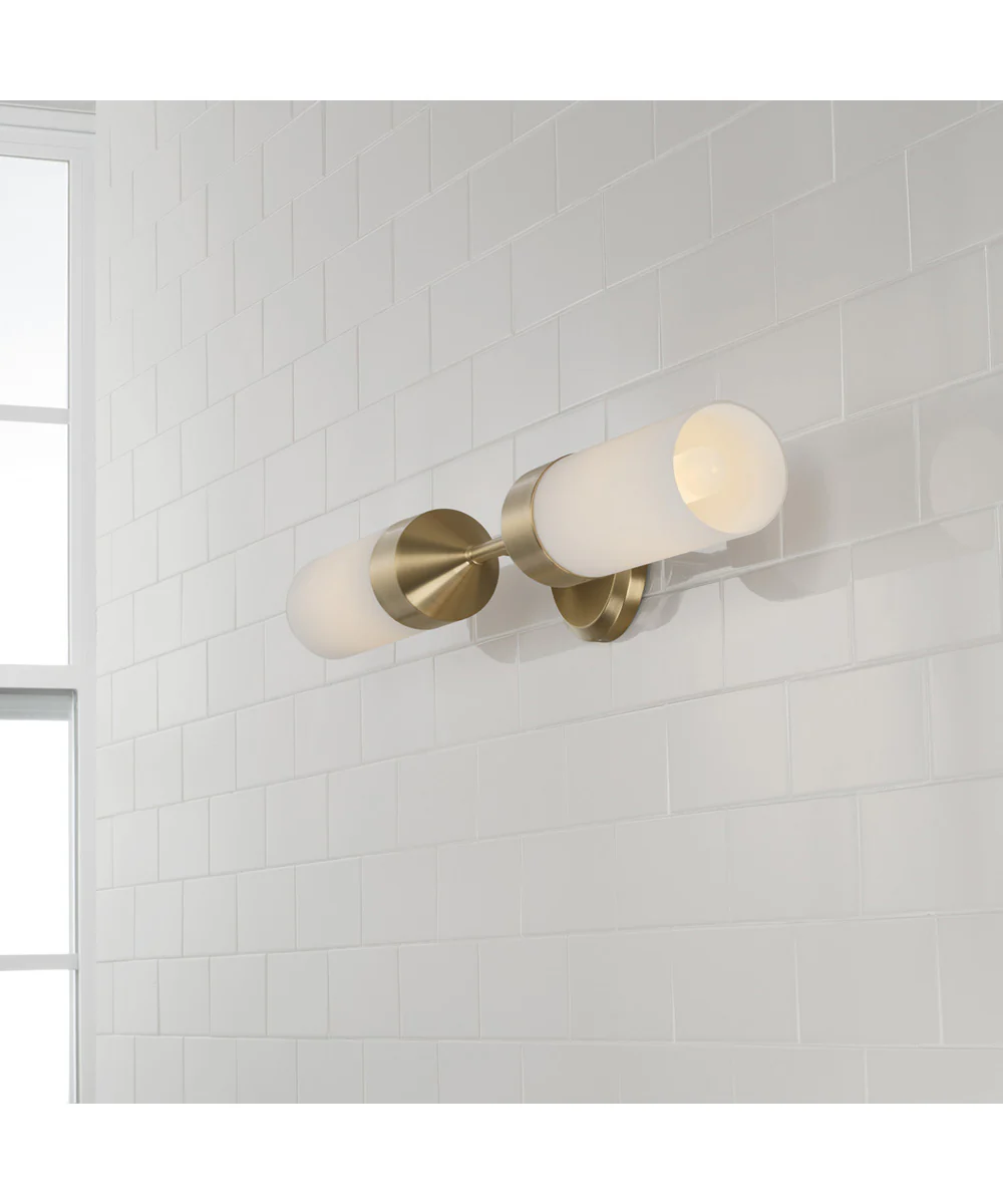 Devon 2-Light Sconce Matte Brass - Image 3