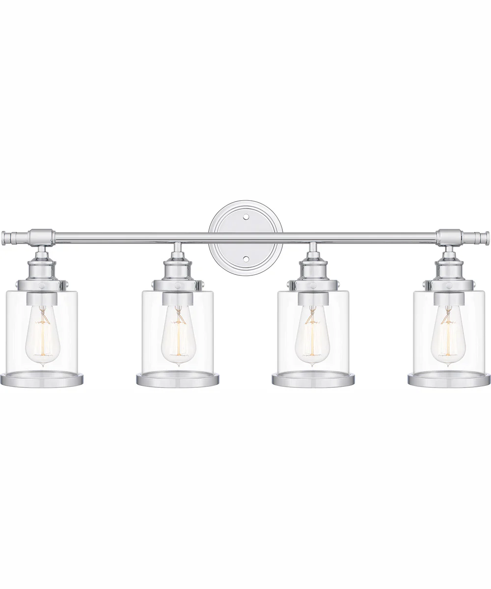 Dixie Extra Large 4-light Bath Light Polished Chrome