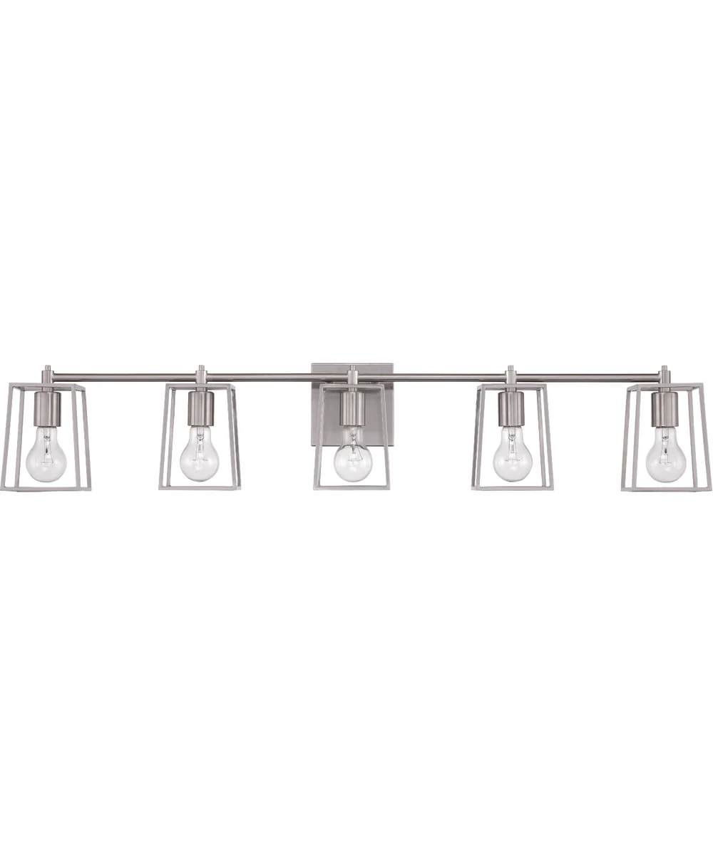 Dunn 5-Light Vanity Brushed Polished Nickel - Image 3