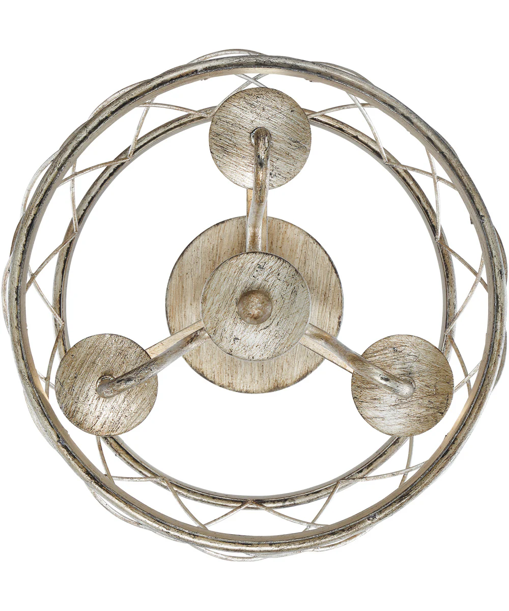 Dury Medium 3-light Semi Flush Mount Century Silver Leaf - Image 6