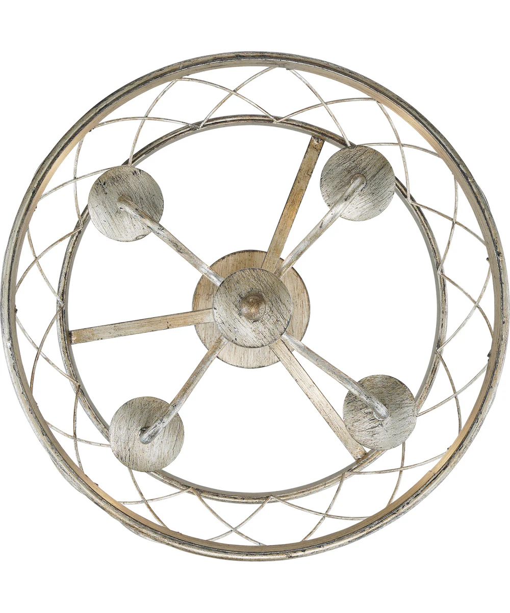 Dury Medium 4-light Semi Flush Mount Century Silver Leaf - Image 6