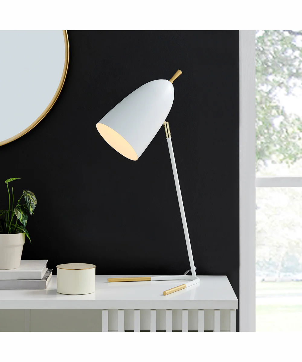 Edel 1-Light Metal Table Lamp White - Image 3