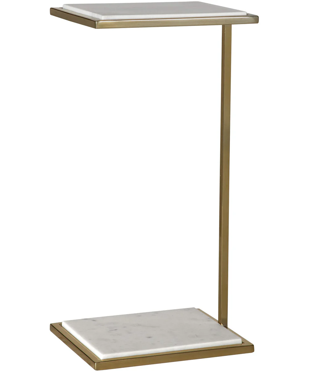 Elevate White Marble Drink Table - Image 2