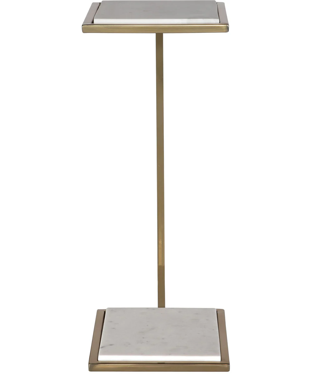 Elevate White Marble Drink Table - Image 3