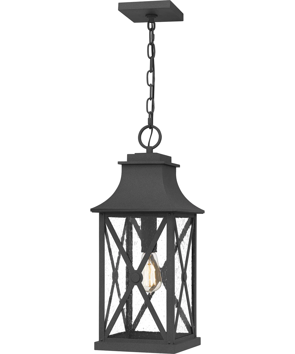 Ellerbee Large 1-light Outdoor Pendant Light Coastal Armour Aluminum Mottled Black