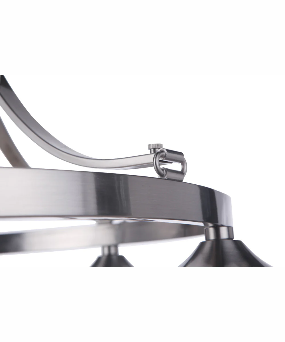 Elliot 5-Light Chandelier Brushed Polished Nickel - Image 6