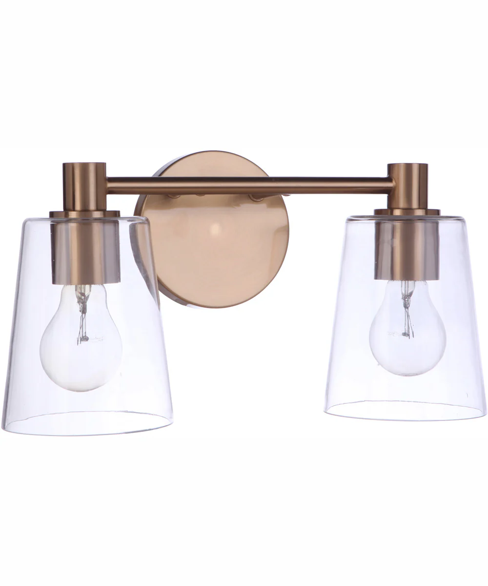 Emilio 2-Light Vanity Satin Brass - Image 3