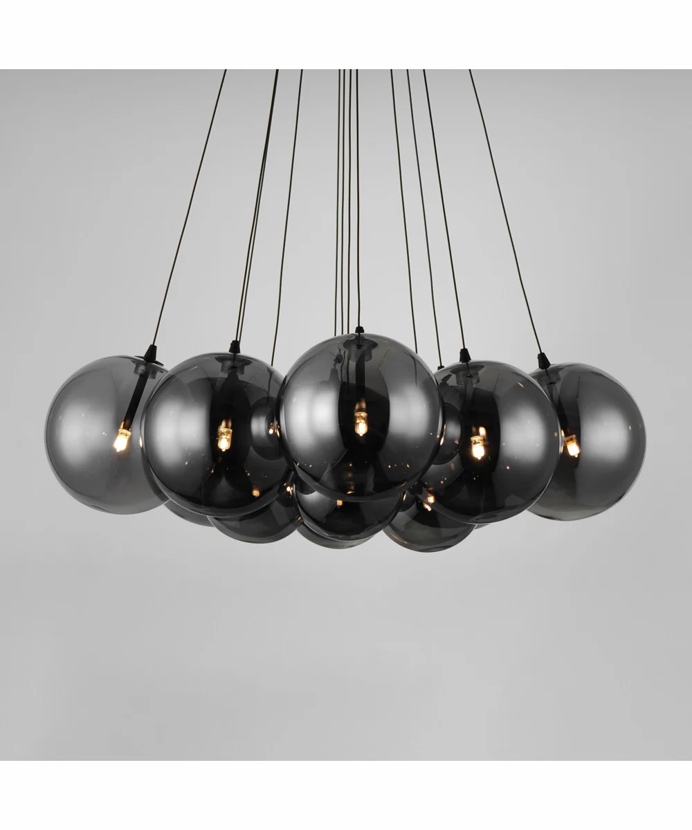 Burst 12-Light LED Pendant - Smoke Black - Image 4