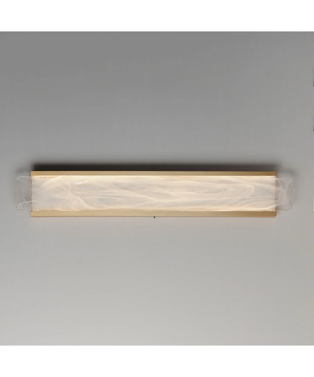 Celine 32 inch LED Bath Vanity Natural Aged Brass - Image 3