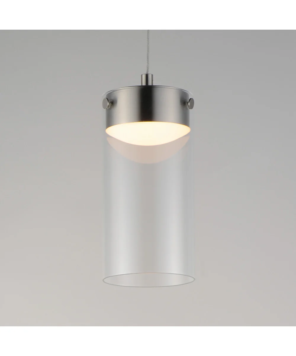Highball Clear LED Mini Pendant Satin Nickel - Image 3