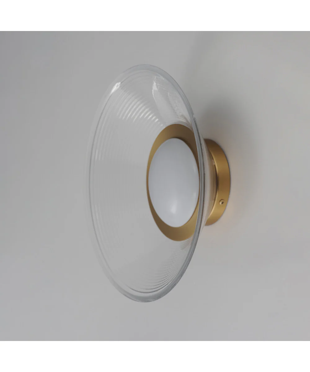 Jensen 12 inch Wall Sconce/Flush Mount Satin Brass - Image 5