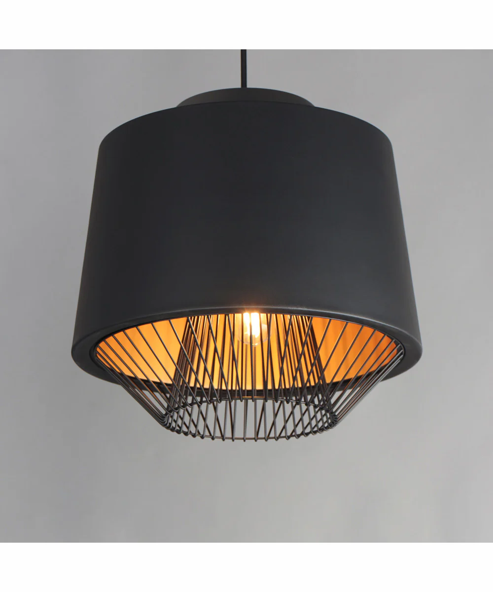 Phoenix 18.5 inch LED Pendant Black / Gold - Image 4