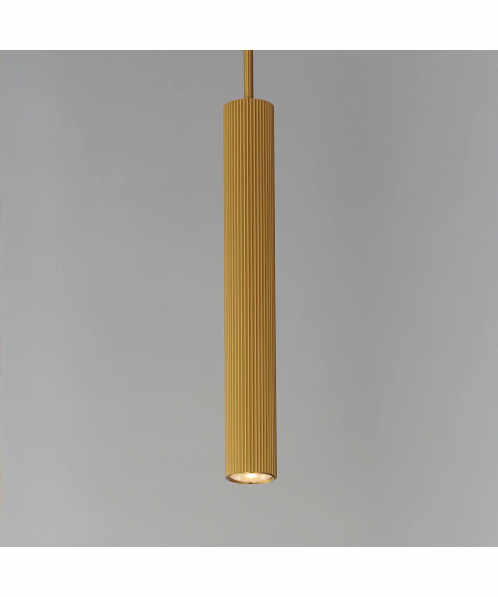 Reeds 1-Light LED Pendant - Stem Hung Gold - Image 2