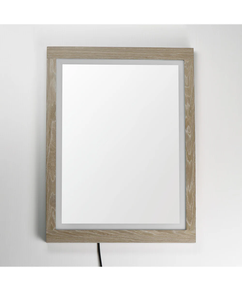 Sawyer 24 inchx32 inch Oak Framed LED Mirror Oak - Image 2