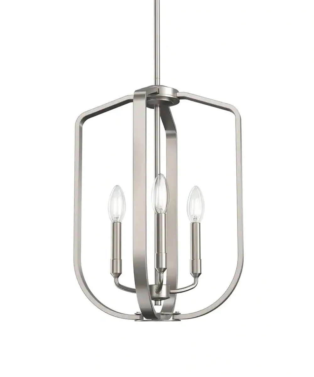 Ettore 14"W 3-Light Pendant Light Fixture by Kichler Brushed Nickel Finish - Image 4