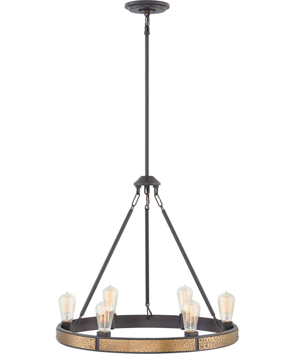 Everett 6-Light Medium Single Tier in Bronze