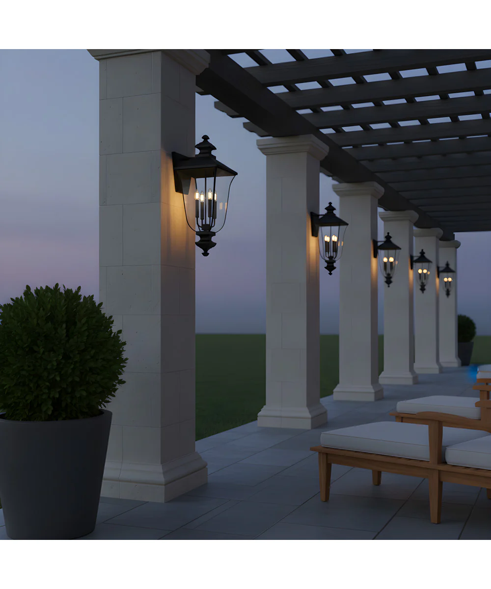 Farley 4-light Outdoor Wall Light Matte Black - Image 3
