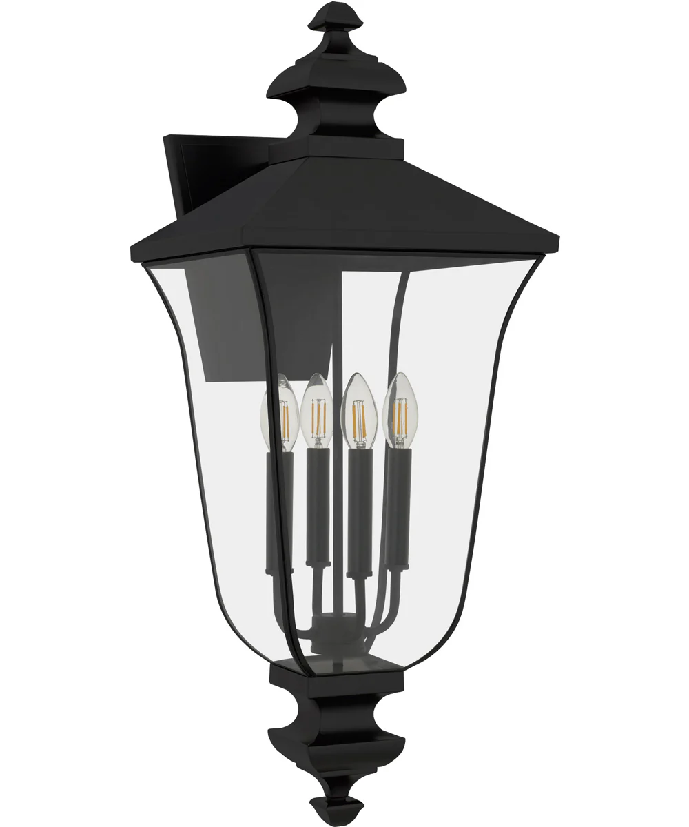Farley 4-light Outdoor Wall Light Matte Black - Image 5