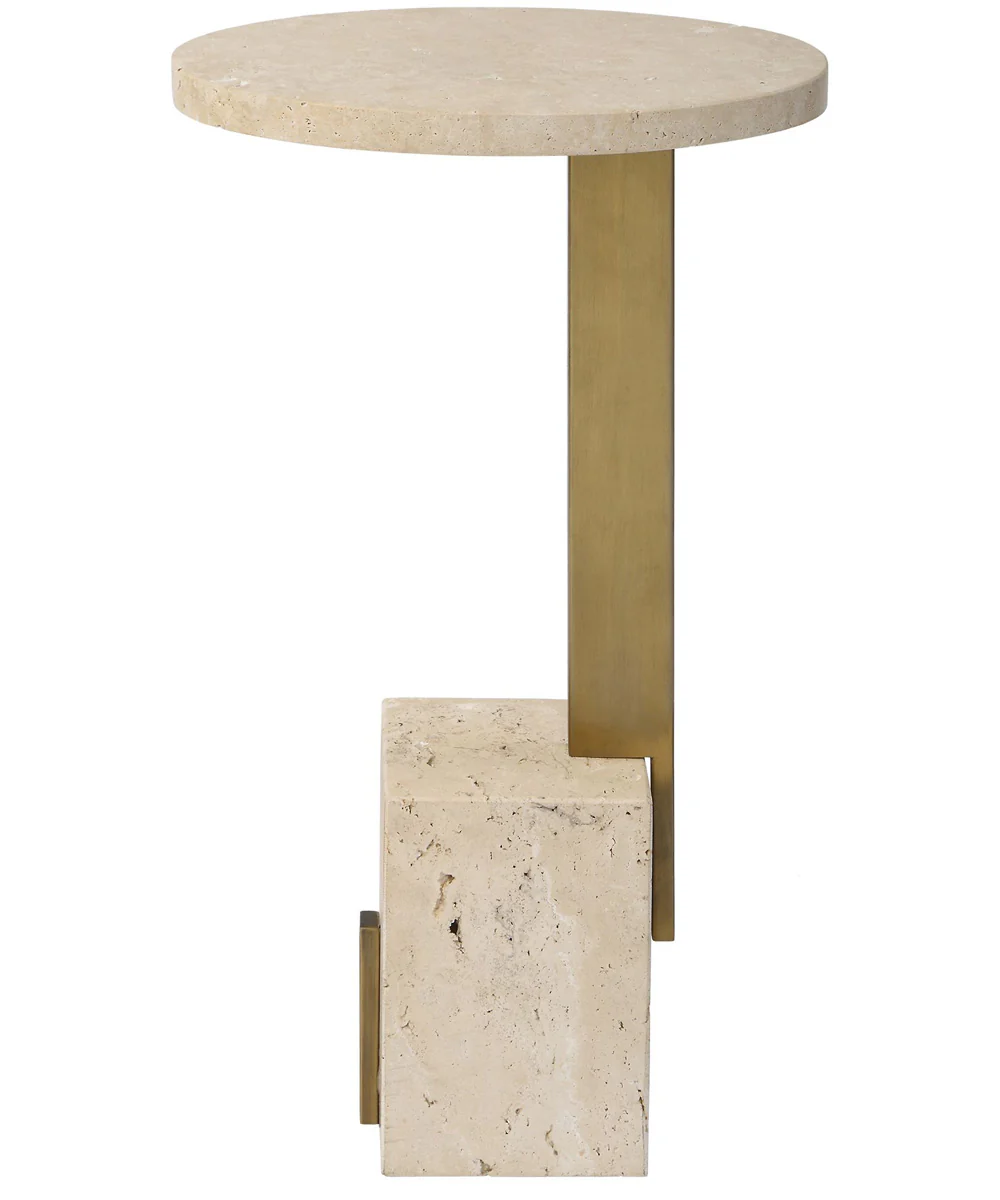 Feranno Travertine Accent Table - Image 6