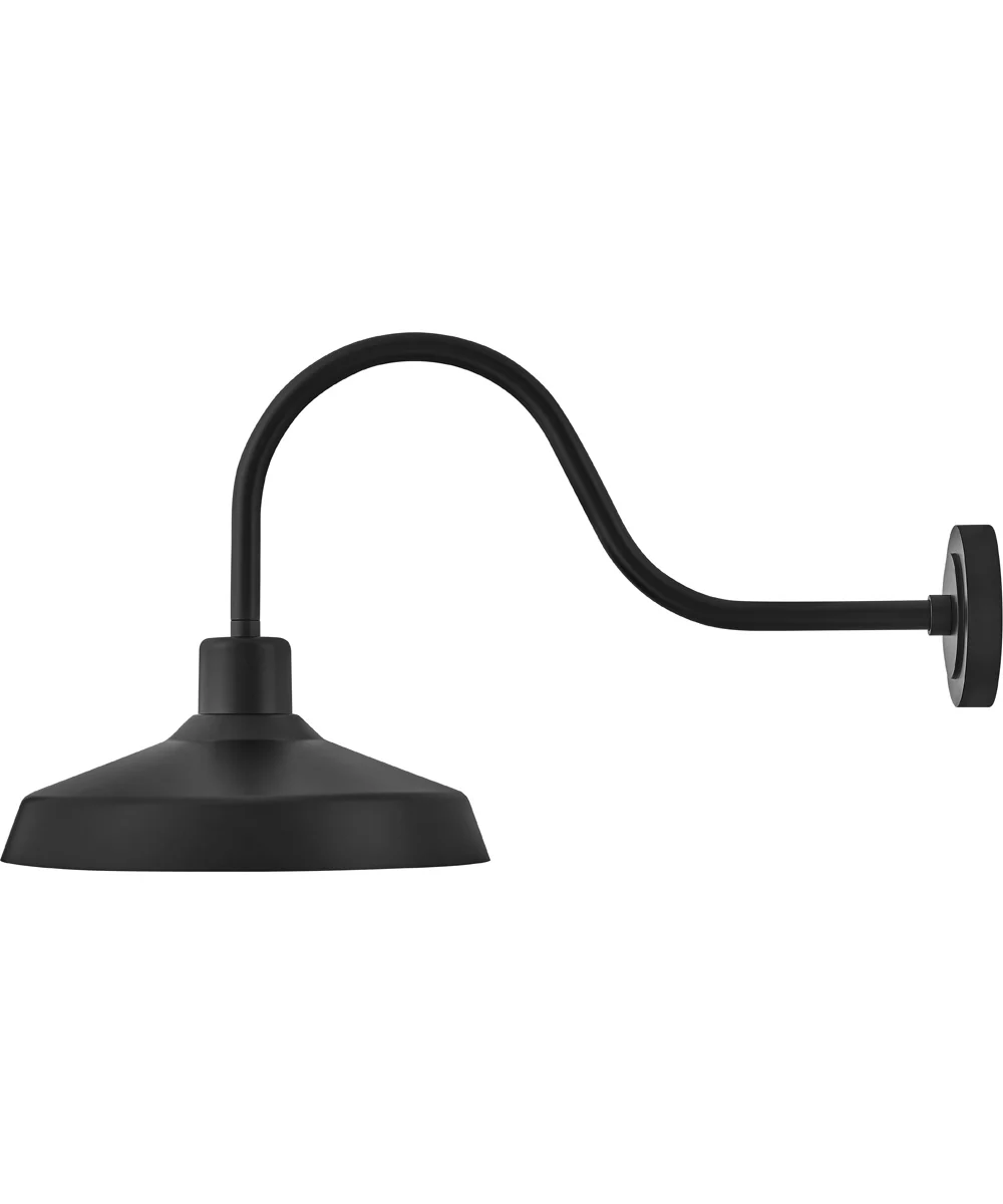 Forge Coastal Elements 1-Light Medium Wall Mount Lantern in Black