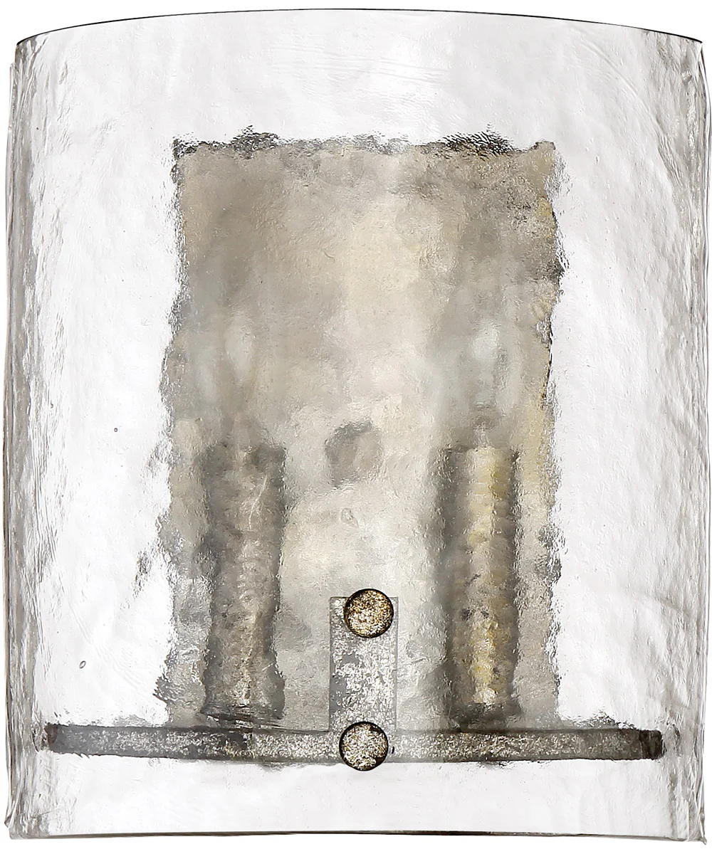 Fortress Small 2-light Wall Sconce Mottled Silver - Image 3